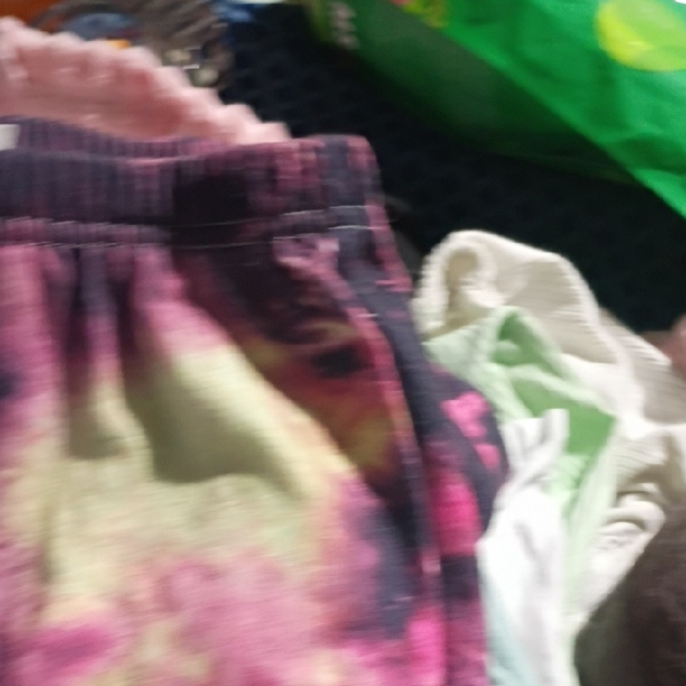 SHEIN Tie-Dye Pink Purple Green Girls Sweatpants